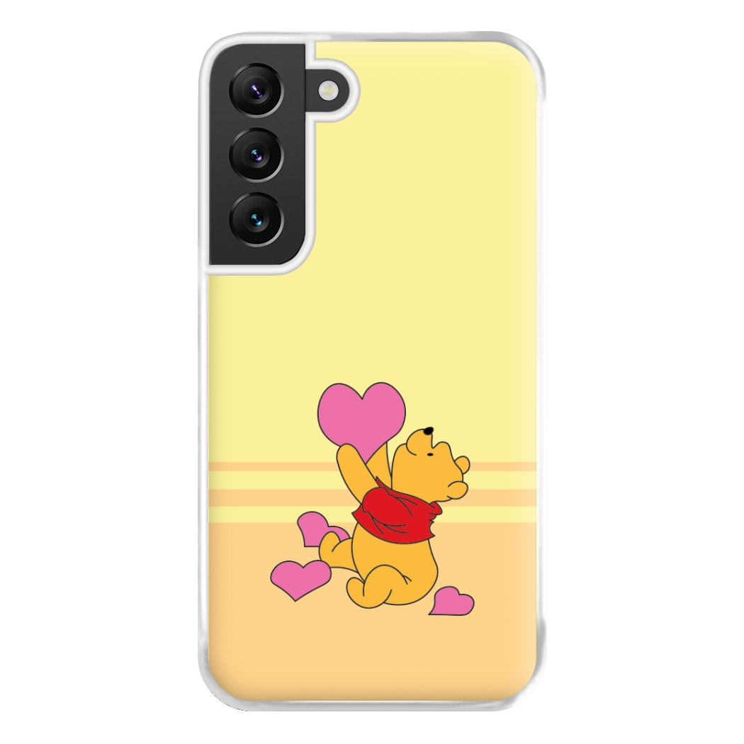 Pooh Love Heart Balloons Valentine's Phone Case for Galaxy S22 Plus