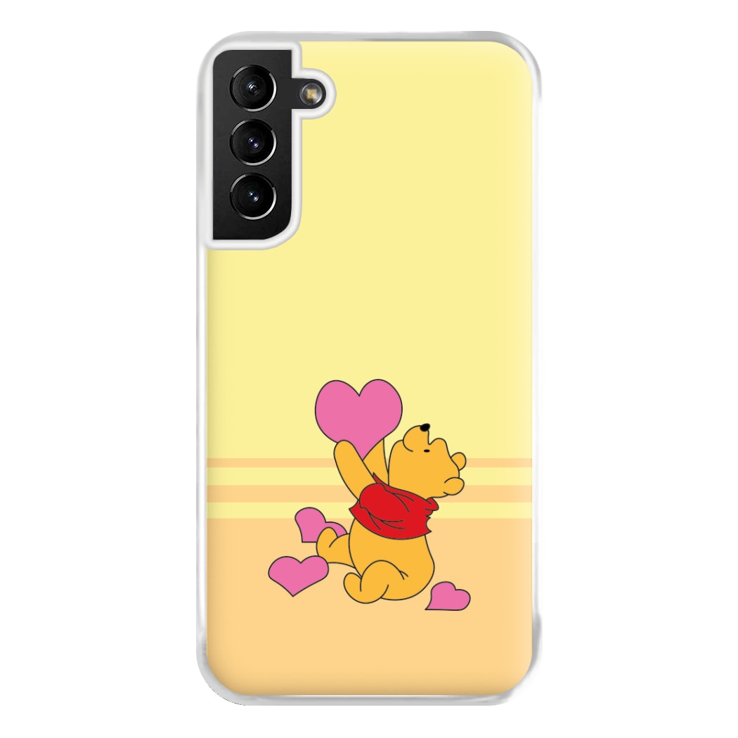 Pooh Love Heart Balloons Valentine's Phone Case for Galaxy S21 Plus