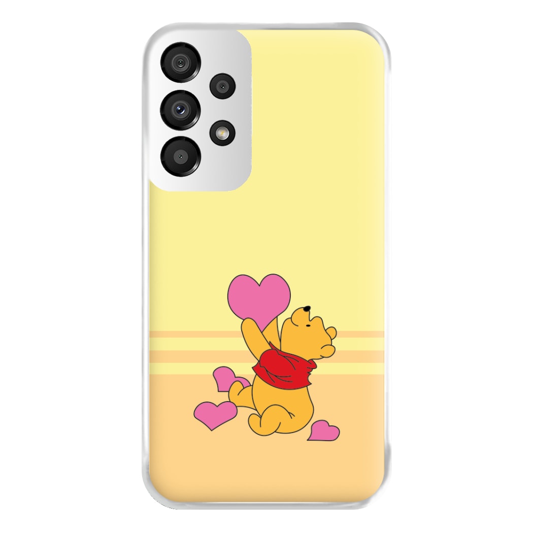 Pooh Love Heart Balloons Valentine's Phone Case for Galaxy A33