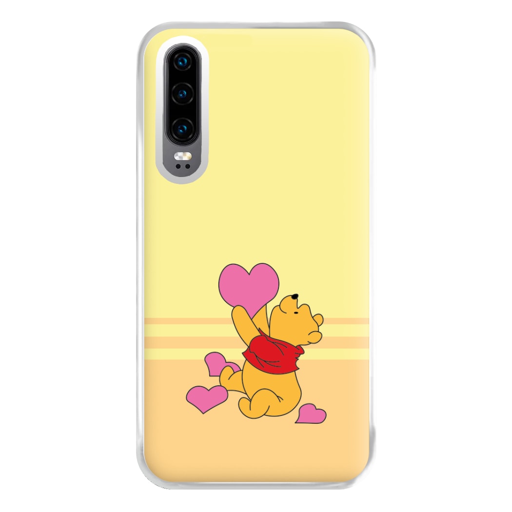 Pooh Love Heart Balloons Valentine's Phone Case for Huawei P30