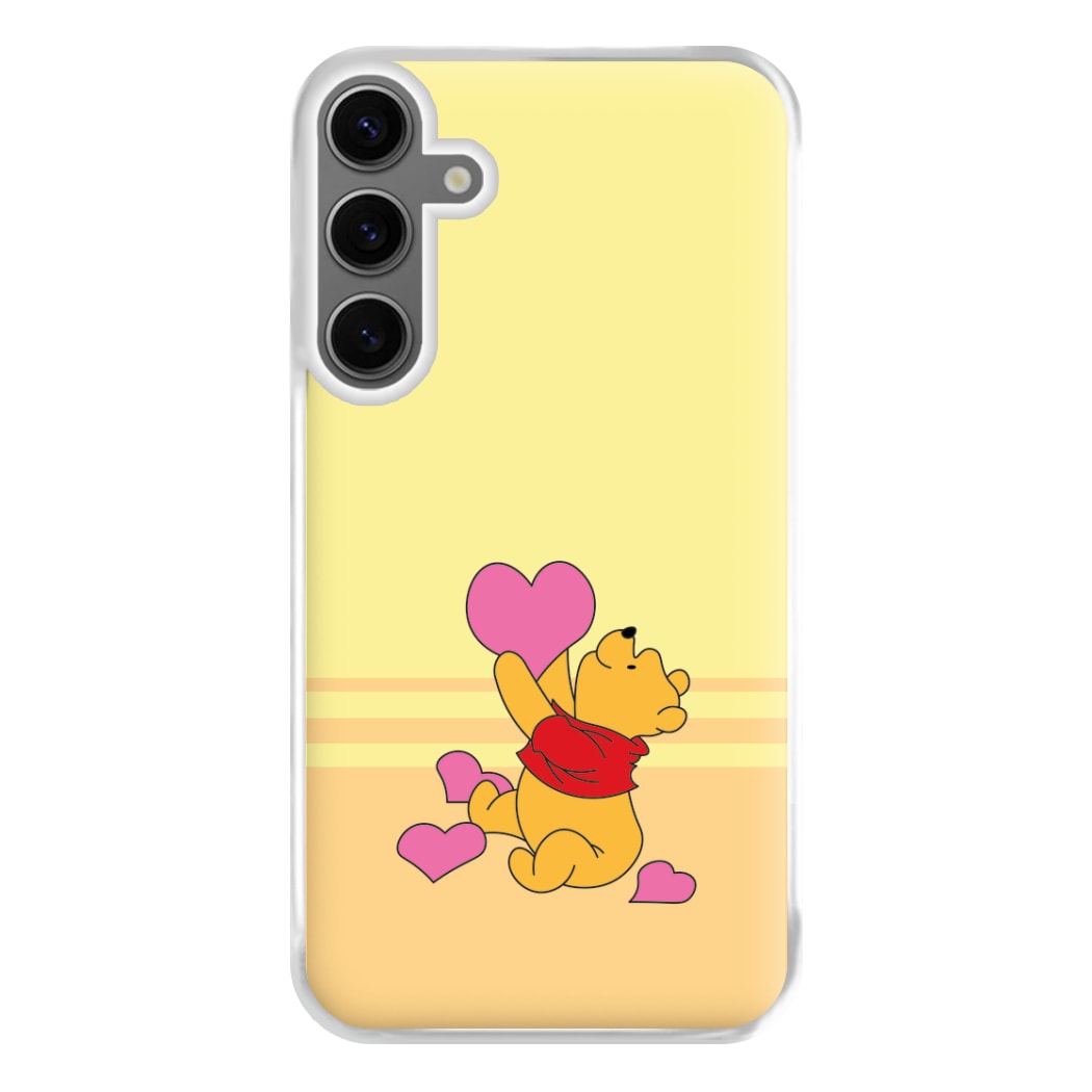 Pooh Love Heart Balloons Valentine's Phone Case for Galaxy S24FE