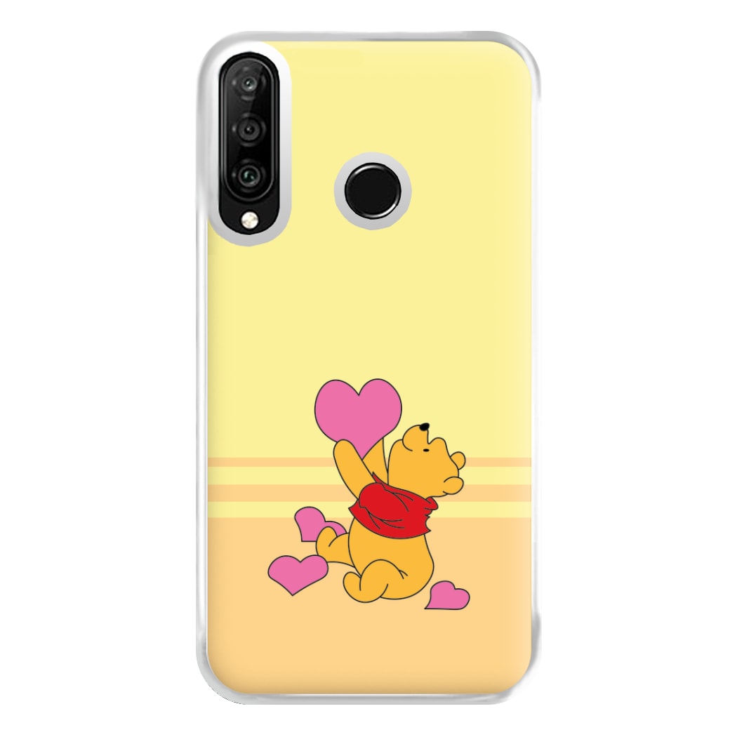 Pooh Love Heart Balloons Valentine's Phone Case for Huawei P30 Lite