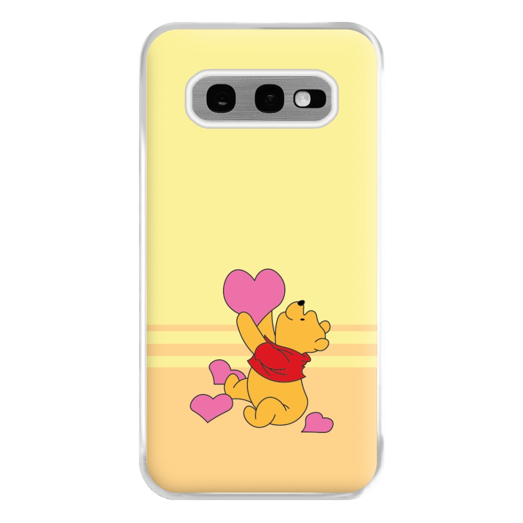 Pooh Love Heart Balloons Valentine's Phone Case for Galaxy S10e