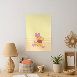 Pooh Love Heart Balloons Valentine's Art Print