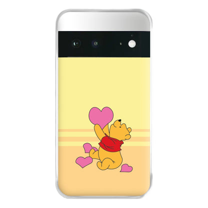 Pooh Love Heart Balloons Valentine's Phone Case for Google Pixel 6a