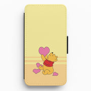 Pooh Love Heart Balloons Valentine's Flip / Wallet Phone Case 1