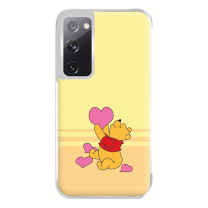 Pooh Love Heart Balloons Valentine's Phone Case for Galaxy S20FE