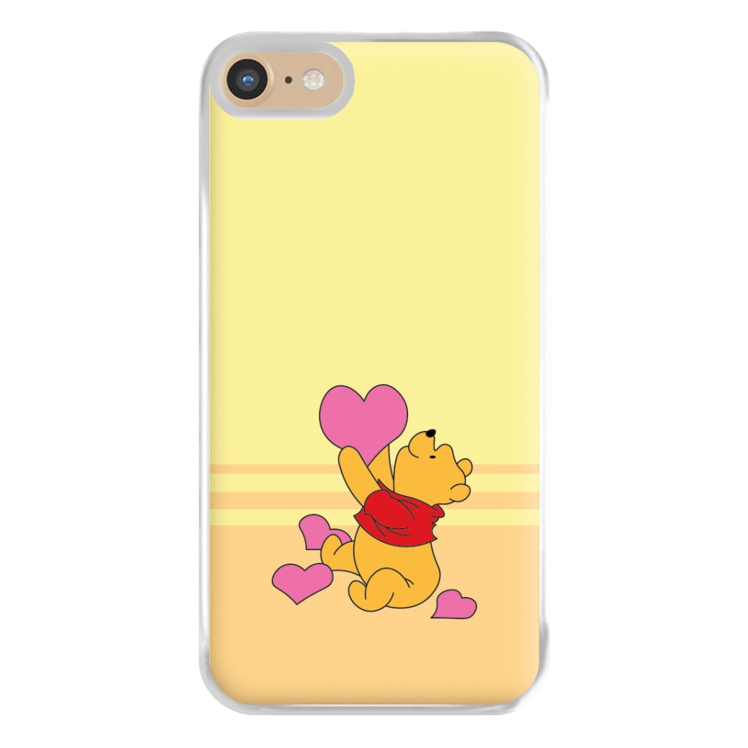 Pooh Love Heart Balloons Valentine's Phone Case for iPhone 6 / 7 / 8 / SE