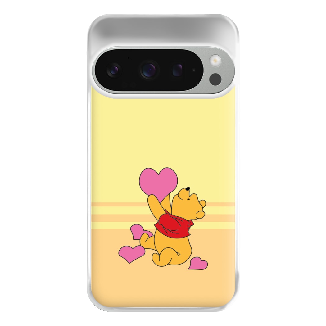 Pooh Love Heart Balloons Valentine's Phone Case for Google Pixel 9 Pro XL