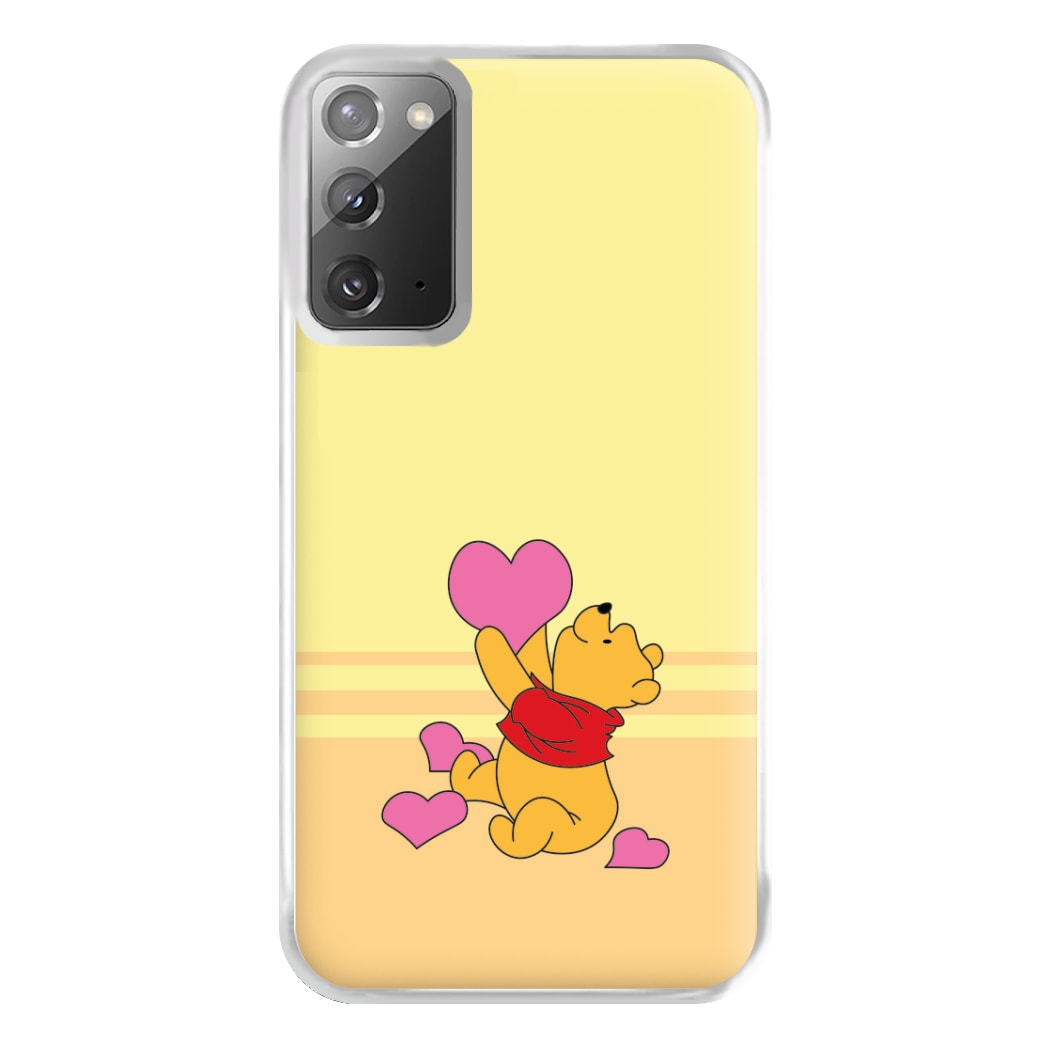 Pooh Love Heart Balloons Valentine's Phone Case for Galaxy Note 20 Ultra