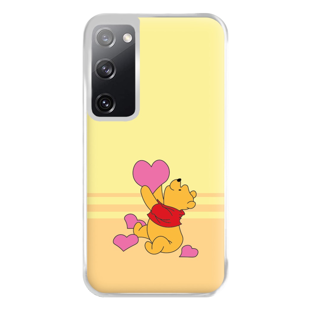 Pooh Love Heart Balloons Valentine's Phone Case for Galaxy S20