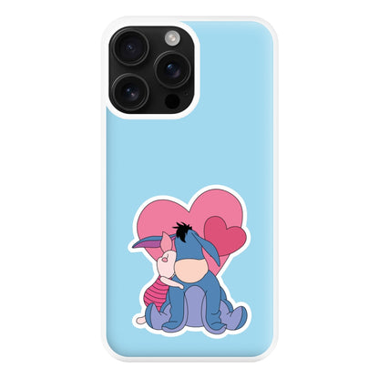 Donkey and Pig Valentine's Phone Case for iPhone 16 Pro Max