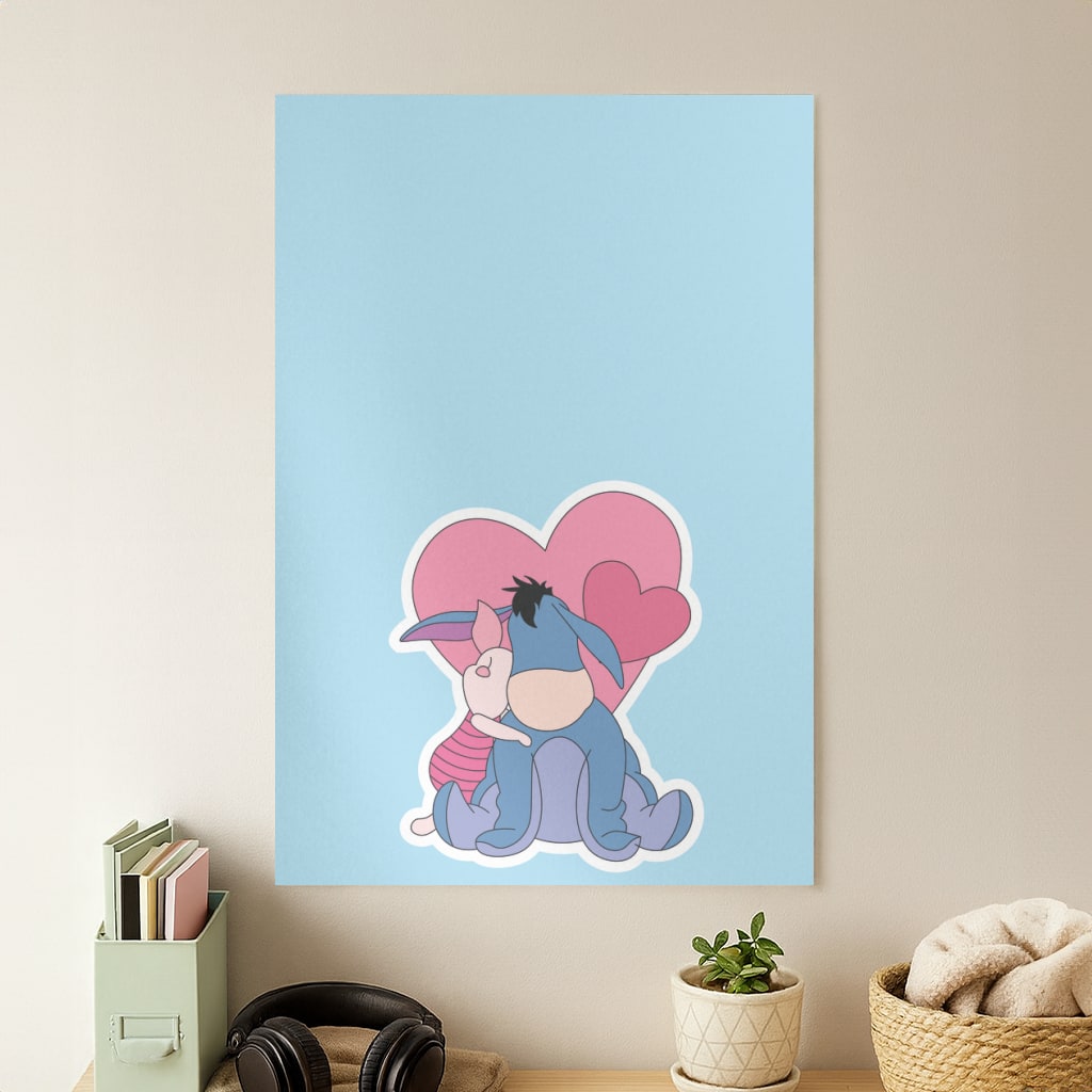 Donkey and Pig Valentine's Poster