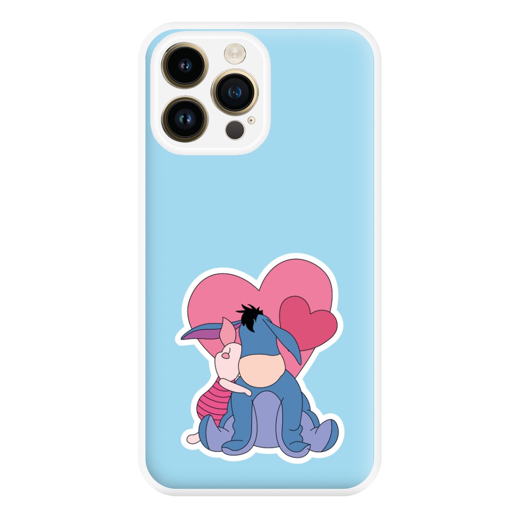 Donkey and Pig Valentine's Phone Case for iPhone 14 Pro Max