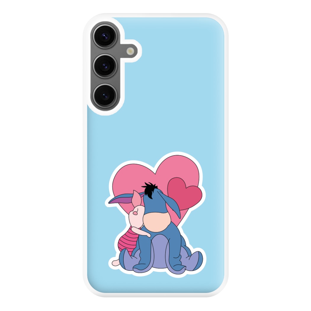 Donkey and Pig Valentine's Phone Case for Galaxy S24FE