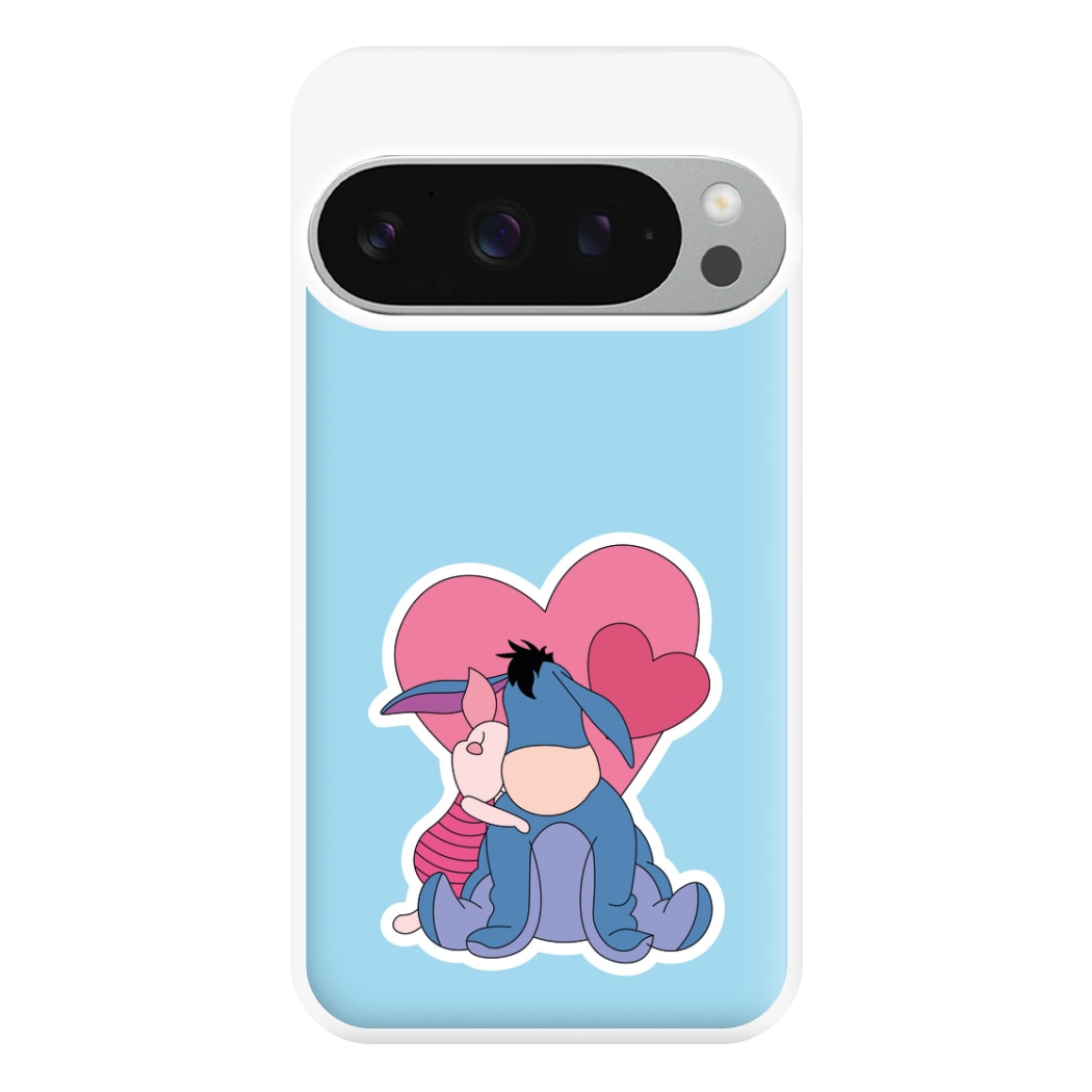 Donkey and Pig Valentine's Phone Case for Google Pixel 9 Pro XL