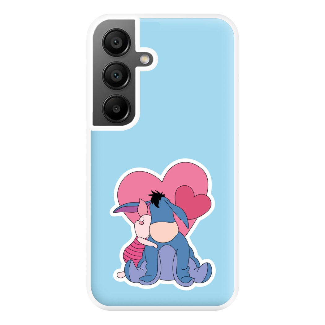 Donkey and Pig Valentine's Phone Case for Galaxy A55