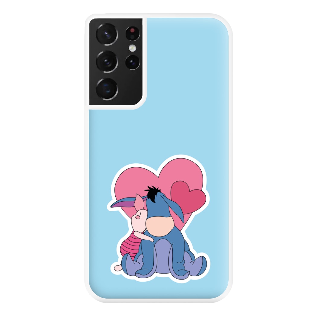 Donkey and Pig Valentine's Phone Case for Galaxy S21 Ultra