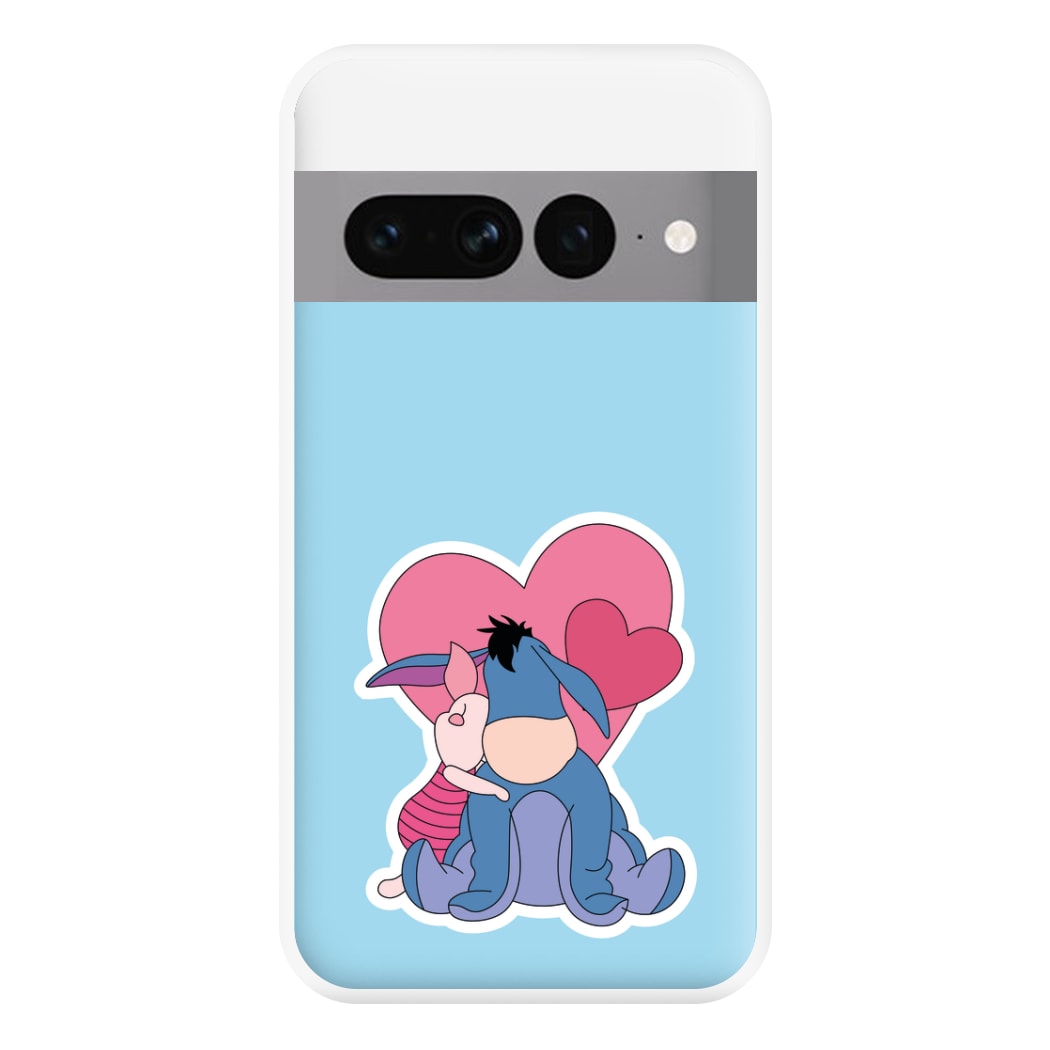 Donkey and Pig Valentine's Phone Case for Google Pixel 7 Pro