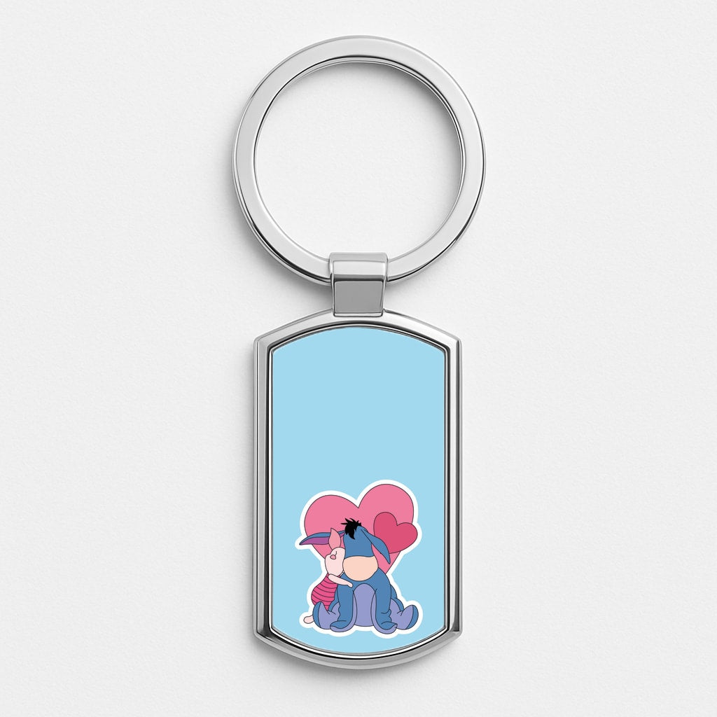 Donkey and Pig Valentine's Luxury Keyring