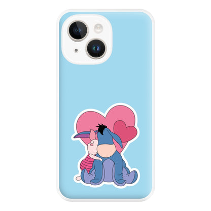 Donkey and Pig Valentine's Phone Case for iPhone 14 Plus