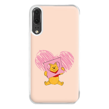 Pooh Heart Drawing Valentine's Phone Case for Huawei P20