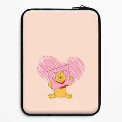 Pooh Heart Drawing Valentine's Universal Laptop Sleeve