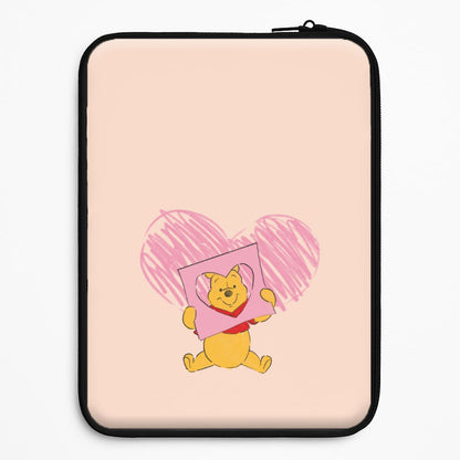 Pooh Heart Drawing Valentine's Universal Laptop Sleeve