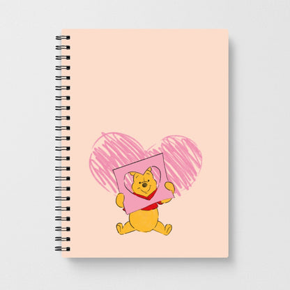 Pooh Heart Drawing Valentine's Notebook