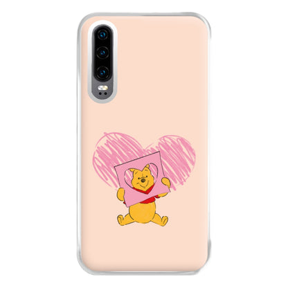 Pooh Heart Drawing Valentine's Phone Case for Huawei P30