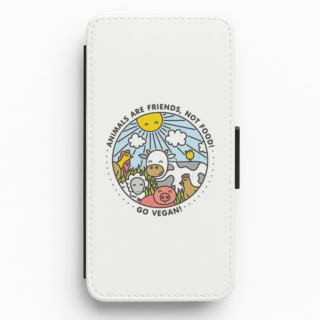 Animals Are Friends, Not Food - Vegan Flip / Wallet Phone Case