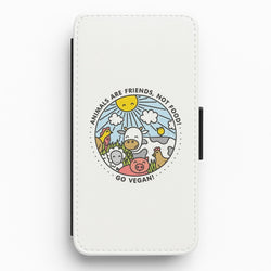 Animals Are Friends, Not Food - Vegan Flip / Wallet Phone Case