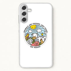 Animals Are Friends, Not Food - Vegan Phone Case for Galaxy A57