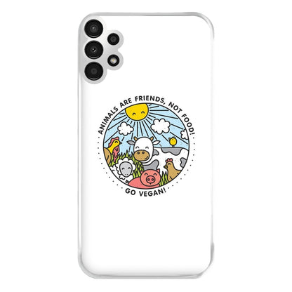 Animals Are Friends, Not Food - Vegan Phone Case for Galaxy A13