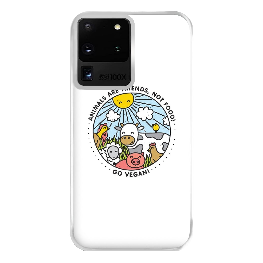 Animals Are Friends, Not Food - Vegan Phone Case for Galaxy S20 Ultra