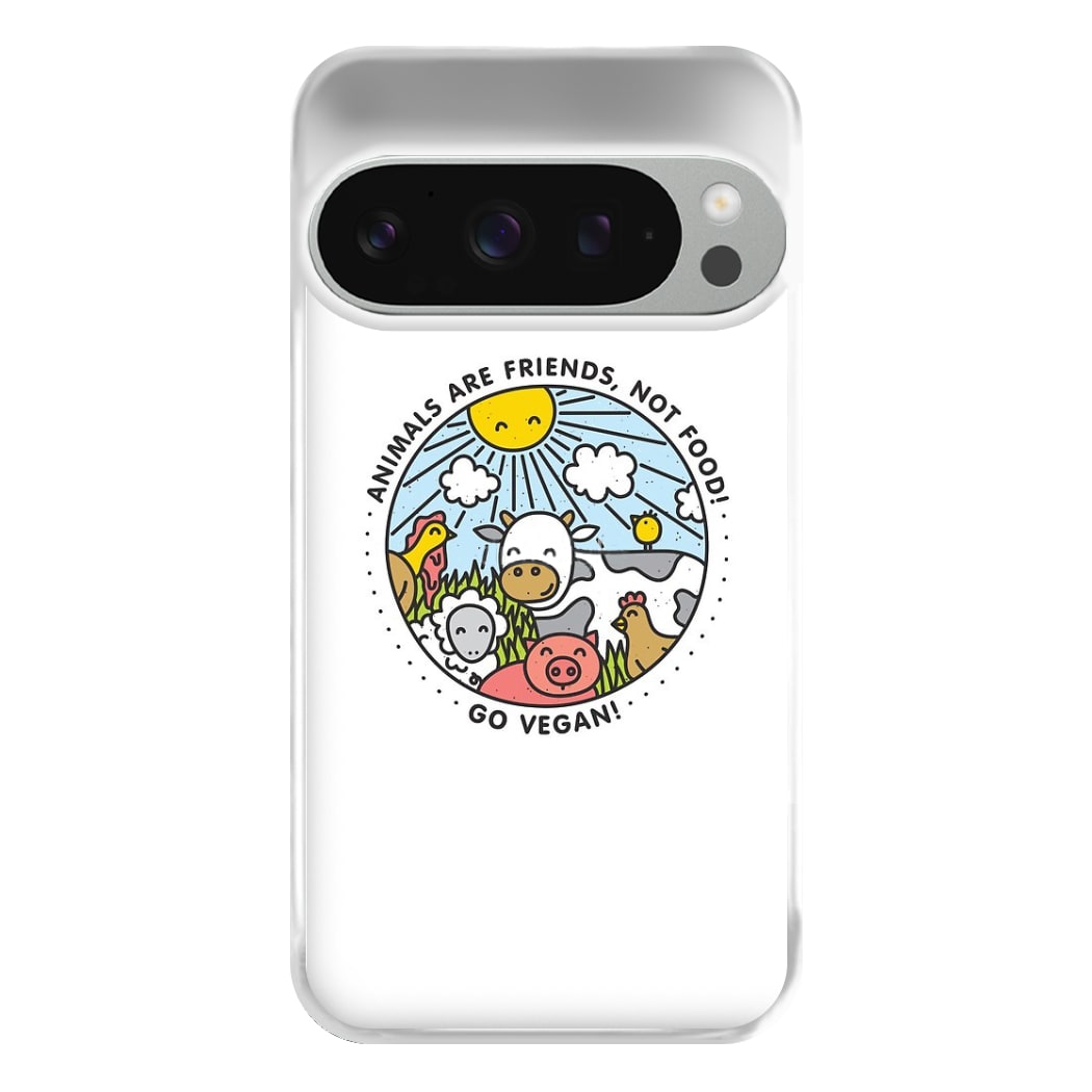 Animals Are Friends, Not Food - Vegan Phone Case for Google Pixel 9 Pro XL