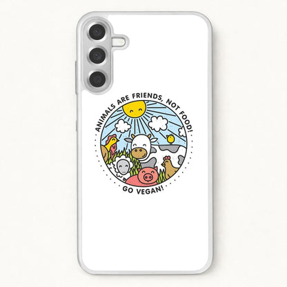 Animals Are Friends, Not Food - Vegan Phone Case for Galaxy A17