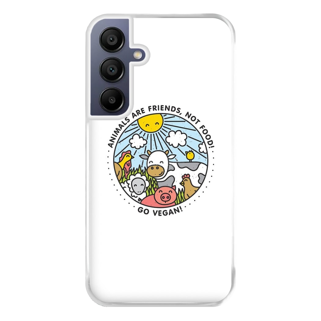 Animals Are Friends, Not Food - Vegan Phone Case for Galaxy A16