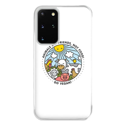 Animals Are Friends, Not Food - Vegan Phone Case for Galaxy S20 Plus