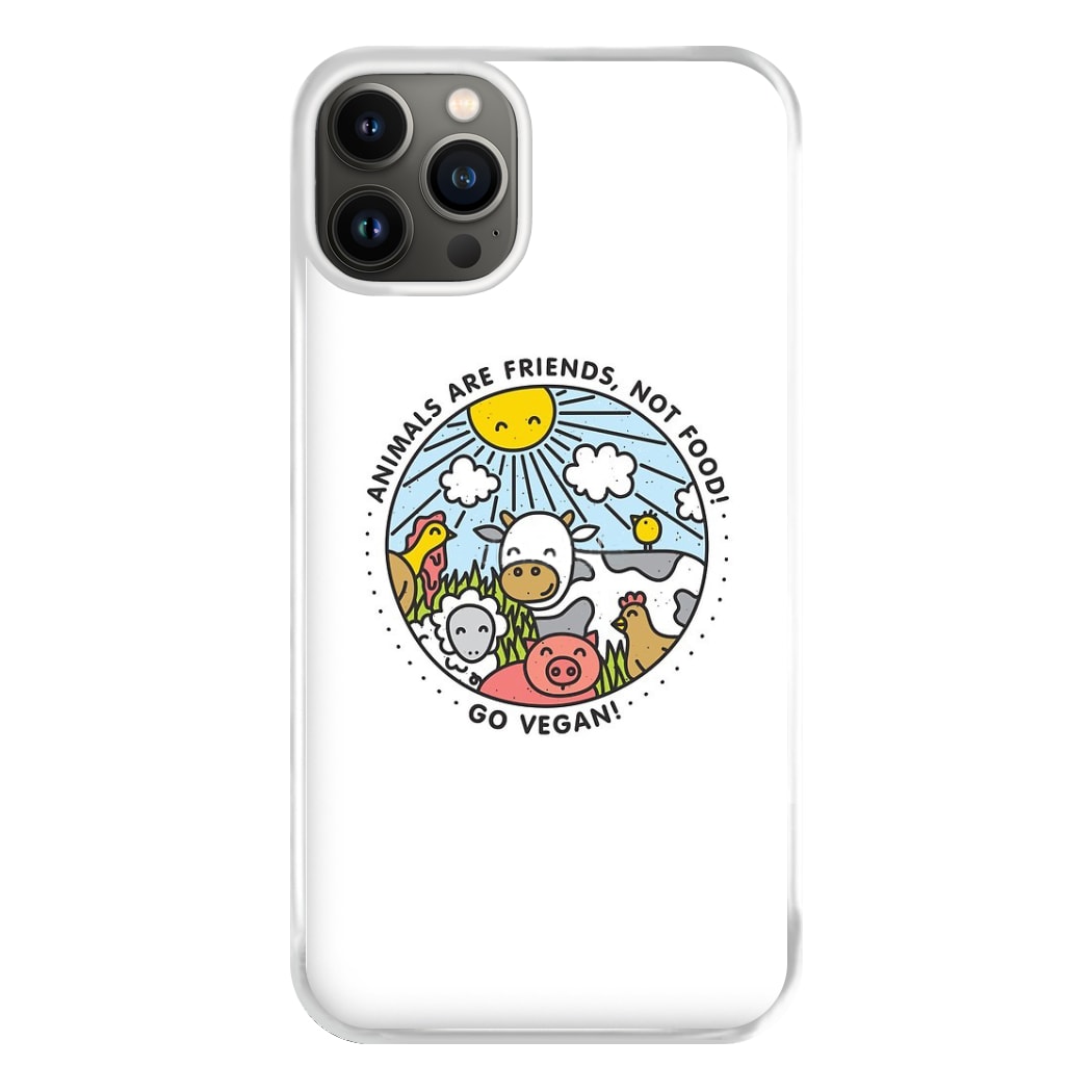 Animals Are Friends, Not Food - Vegan Phone Case for iPhone 13