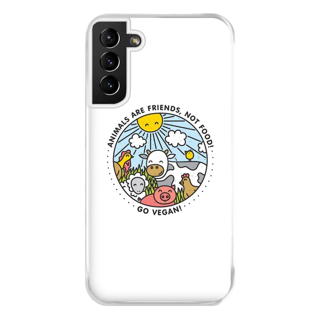 Animals Are Friends, Not Food - Vegan Phone Case for Galaxy S21 Plus