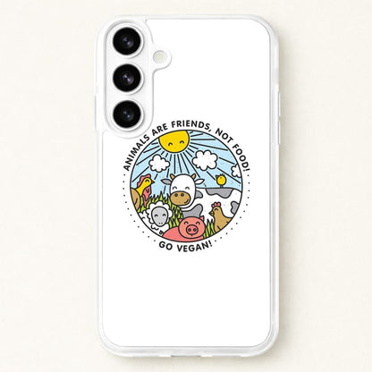 Animals Are Friends, Not Food - Vegan Phone Case for Galaxy S26 Plus