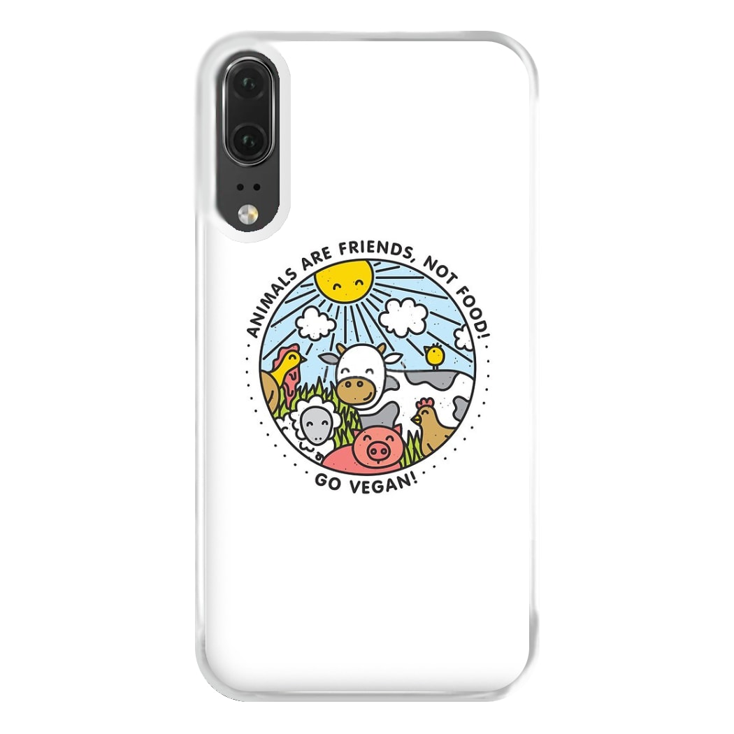 Animals Are Friends, Not Food - Vegan Phone Case for Huawei P20