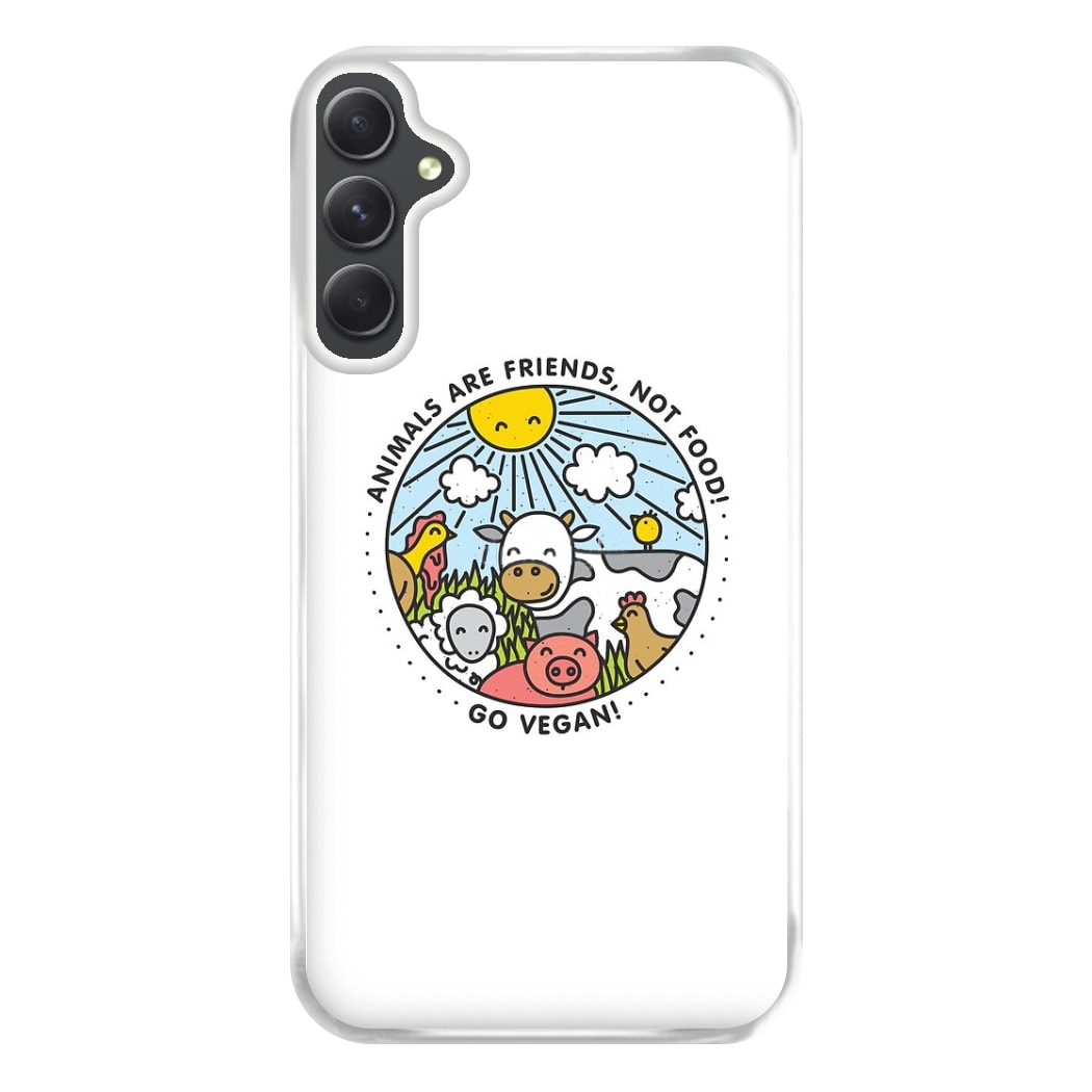 Animals Are Friends, Not Food - Vegan Phone Case for Galaxy A54