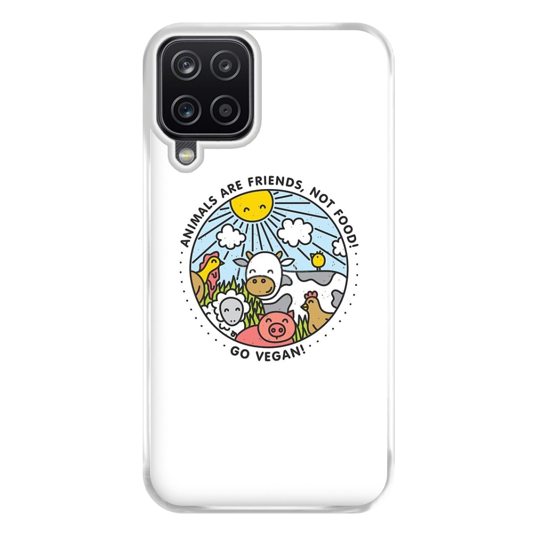 Animals Are Friends, Not Food - Vegan Phone Case for Galaxy A12