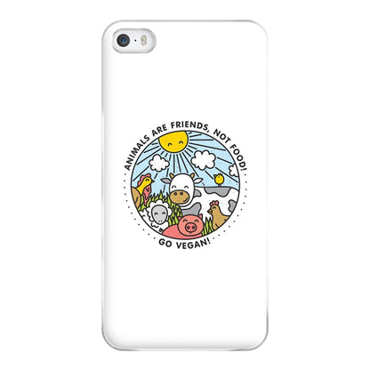 Animals Are Friends, Not Food - Vegan Phone Case for iPhone 5 / 5s / SE 2016