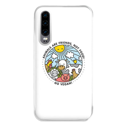 Animals Are Friends, Not Food - Vegan Phone Case for Huawei P30