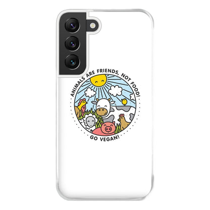 Animals Are Friends, Not Food - Vegan Phone Case for Galaxy S22 Plus