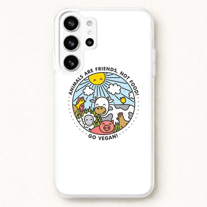 Animals Are Friends, Not Food - Vegan Phone Case for Galaxy S26 Ultra