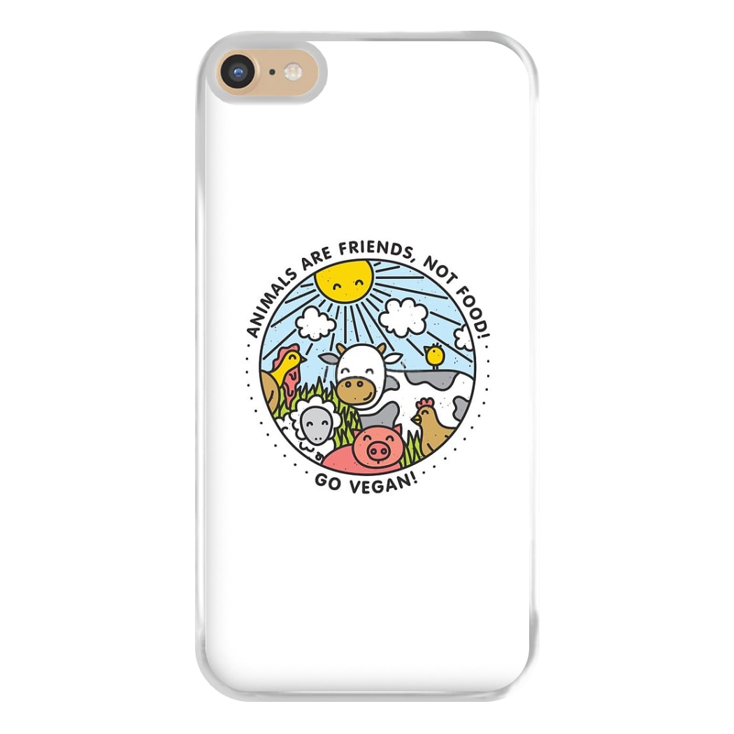 Animals Are Friends, Not Food - Vegan Phone Case for iPhone 6 Plus / 7 Plus / 8 Plus